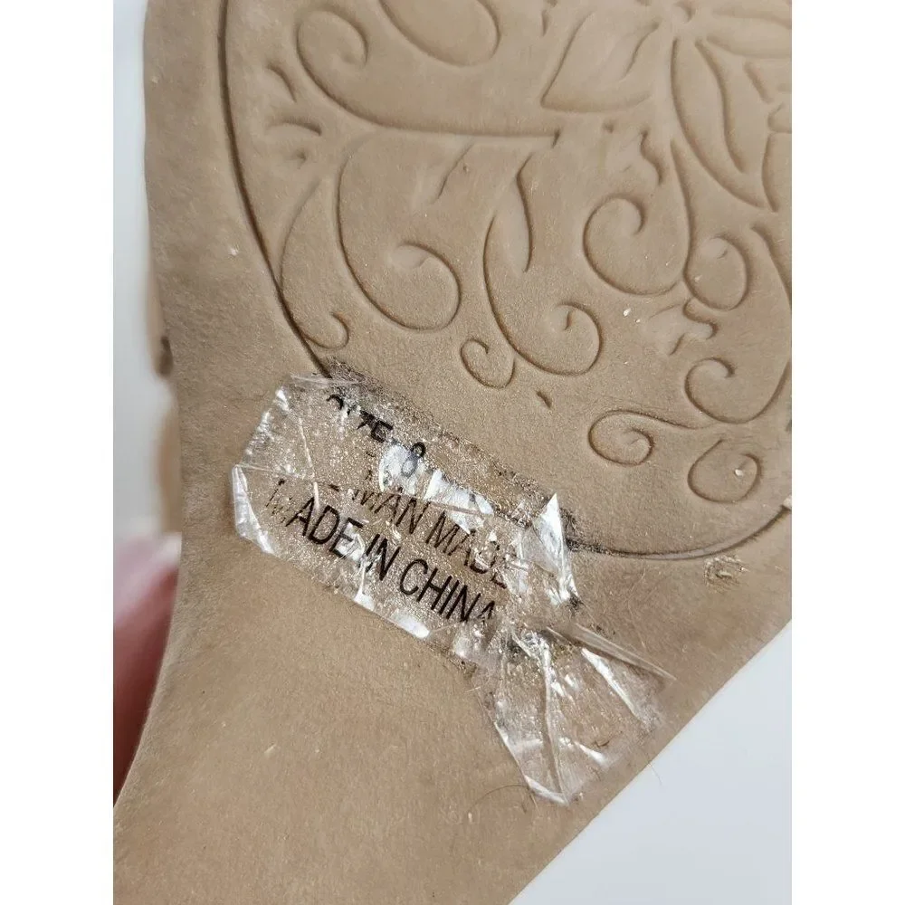 Charlotte Russe Caged Platform Nude Sandals in a Size 8